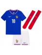 Frankrike Kylian Mbappe #10 Replika Hemmakläder Barn EM 2024 Kortärmad (+ byxor)